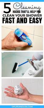 5 Smart Ways To Clean Your Shower Faster House Cleaning Tips Cleaning Hacks Bathroom Cleaning Hacks