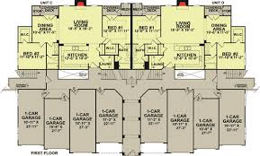 Plan 83118dc Creative 8 Unit Apartment Building Apartment Building Duplex Floor Plans Courtyard House Plans