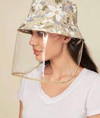 Bucket Hat Non Detachable Face Shield In 2021 Hat With Face Shield Floral Bucket Hat Fashion Face Mask