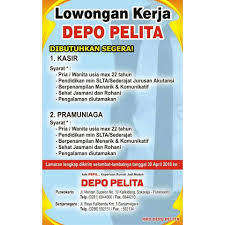 Maybe you would like to learn more about one of these? Depo Pelita Info Lowongan Pekerjaan Anda Memiliki Facebook