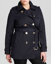 Michael Michael Kors Plus Double Breasted Trench Coat