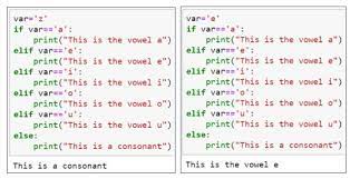 En este caso, si el programa tiene que comprobar la segunda comparación (la del elif), es porque no se ha cumplido la primera (la del if). Understanding Python If Else Statement