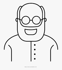 Print and color summer pdf coloring books from primarygames. Old Man Coloring Page Man With Glasses Coloring Page Hd Png Download Kindpng