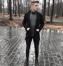 40 All Black Outfits For Men Bold Fashionable Looks Winter Outfits Men Mens Outfits All Black Outfit