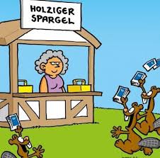 Holziger Spargel Biber Ruthe Ruthe Cartoon Lustige Cartoons