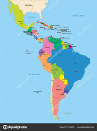 El concepto de una américa culturalmente «latina» por oposición a otra américa «anglosajona» fue introducido por el político y economista francés michel chevalier en cartas sobre américa del norte, 12 un libro que publicó en 1836 tras viajar por los estados unidos, méxico y cuba, aunque sin usar la expresión «américa latina». America Latina Y El Caribe Vector Grafico Vectorial Imagenes De America Latina Y El Caribe Vectoriales De Stock Depositphotos