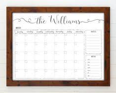 Custom Whiteboard Calendar Dry Erase Farmhouse Calendar Menu Etsy Whiteboard Calendar Custom Whiteboard Dry Erase Calendar