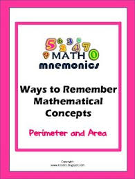Math Tricks Mnemonics Perimeter And Area Poster Math Tricks Learning Math Math