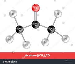 Vector Ball And Stick Model Of Chemical Substance Icon Of Acetone Or Propanone Molecule Consisting Of Carbon Hydrogen And Oxygen Structural Formula Suitable