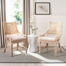 Safavieh Donatella Natural White Wash Cotton Chair Sea4012a The Home Depot In 2020 Living Room Chairs Brown Accent Chair Accent Chairs