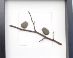 Kiesel Kunst Bild Vogel Von Pebbleartshop Auf Etsy Pebble Art Pebble Pictures Stone Art