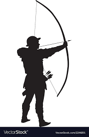 Archery Bow Clipart Black And White Archer Warriors Theme Vector Image On Vectorstock Archer Vector Art