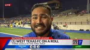 Live shot from our 9PM show minutes away from @westtxfc winning their semi  final match up with the Fort Worth Vaqueros!