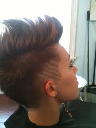 Fauxhawk With Shaved Designs On The Side I Would Never Do This But It Sure Does Look Good Edgy Hair Short Hair Styles Shaved Hair Designs