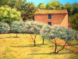 Dreamy Provence Jean Marc Janiaczyk Landscape Paintings Olive Trees Cottage French Lands Olive Tree Painting Oil Painting Landscape Landscape Paintings