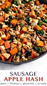Sweet Potato Sausage Hash Paleo Whole30 Recipe Healthy Paleo Recipes Sausage Sweet Potato Recipes Easy Paleo