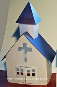 Little Vellum Paper Church Free Paper Models Paper Crafts Paper House Template