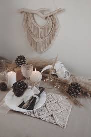 Macrame Table Runner For Dining Room Napkins For Table Boho Decor Christmas Or Wedding Decoration In 2020 Macrame Patterns Rope Diy Macrame Table Runner