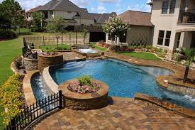 Beautiful Backyard Perfect For The Texas Weather Pool Houses Backyard Pool Patio