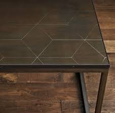 Metal Parquet Side Table Flooring Coffe Table Brass Side Table