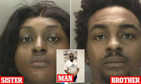 Brother-sister duo who stabbed man to death in a 'cold-hearted attack' then  casually went off to work and hospital are found guilty of murder