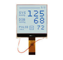 128x128 Graphic COG LCD | STN+ Gray with Side White Backlight