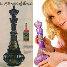 The 1964 Christmas edition decanter for Jim Beam whiskey, as it would have  appeared before it was painted and used as a prop in the 60's sitcom "I  Dream of Jeannie." These