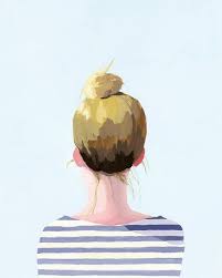 Hair Art Bun Print Top Knot 15 Giclee Print Etsy Illustration Art Art Illustration