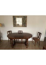 antique expandable oak dining table