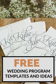 Free Wedding Program Templates Wedding Program Ideas Wedding Planning Printables Ceremony Program Template Wedding Program Template Free