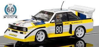 Stig blomqvist and hannu mikkola flying through the finish country side in there audi sport quattro e2's. The Car Of The 80s Audi Sport Quattro S1 E2 Scalextric 60th Anniversary