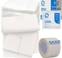 Amazon.com: Vakly Split Drain Sponge Gauze 4x4 Sterile 6 Ply ...