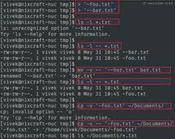 Also an /tmp würde ich gar nicht drangehen. Linux Unix Move File Starting With A Dash Nixcraft