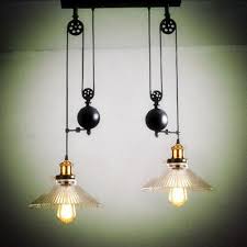 Up Down Dining Room Vintage Pulley Lamp Kitchen Light Rise Fall Glass Shade Chandelier Industrial Lighting Bar E27 Edison Pendant Lamps Indoor Lighting Semi Flush Ceiling Lights From Sunlamps 169 95 Dhgate Com