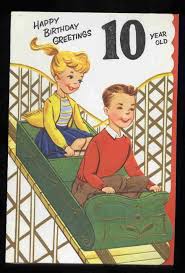 Birthday Card For 10 Year Old Boy Pin By Sushi Flower On Vintage Cards Vintage Birthday Happy 8th Birthday Vintage Birthday Cards