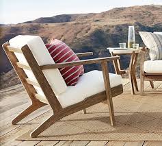 Raylan Outdoor Occasional Chair Pottery Barn Lounge Chair Outdoor Teak Patio Furniture Backyard Furniture