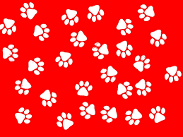 Black And White Paw Print Wallpaper Is A Colourful Red And White Paw Print Background For Your Desktop