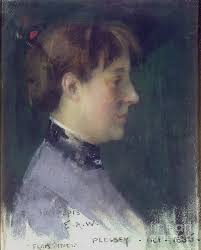 Portrait Of Beatrice Crawhall, 1886 Pastel On Paper Art Print