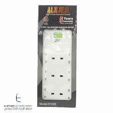 توصيلة كهربائية آمنة ب 6 مداخل 3 متر alnjem electric power extension socket سوق الإيثار الإلكتروني i تسوق اون لاين في السعودية i متجر متنوع