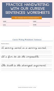 Check spelling or type a new query. Practice Handwriting With Our Cursive Sentences Worksheets Worksheets Free