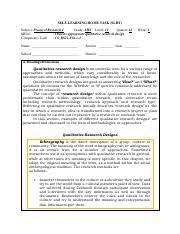 Practical Research 1 Lht Week 1 Pdf Self Learning Home Task Slht Subject Practical Research 1 Grade Shs Level 11 Quarter Ii Melc Chooses Appropriate Course Hero