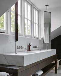 Who Says Your Bathroom Mirror Has To Be On The Wall I Love The Idea Of These Ceiling Mounted Mirrors Bathroom Mirror Ikea Bathroom Mirror Bathroom Design