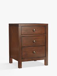 The four legs come inside the drawer along with the handle. John Lewis Partners Medan 3 Drawer Bedside Table Dark Wood At John Lewis Partners