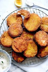 The baking powder and baking soda in the egg and buttermilk mixture gives the fried tomato a light and crispy texture, while the cornmeal. How To Make Fried Green Tomatoes Foodiecrush Com
