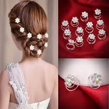 Ladies flower hair comb slide pins clip wedding bride headdress hair accessories. 12pcs Crystal Rhinestone Flower Bridal Wedding Hair Pins Hairgrips Hairclips Hairpin Hair Accessories Hairstyles Hair Braider Buy At The Price Of 1 57 In Aliexpress Com Imall Com