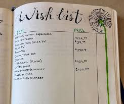 Find your friends' and family's wish lists. Bullet Journal Wish List Layout Bullet Journal Ideas Pages Bullet Journal Inspiration Journal