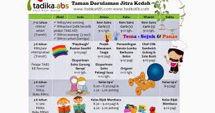 Tarikh berikut mungkin diubah suai. Aktiviti Cuti Sekolah Tadika