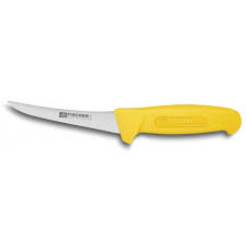 Couteau Desosseur Courbe Lame 13 Cm Manche Jaune