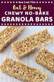 Oat And Honey Chewy No Bake Granola Bars Now Cook This Recipe No Bake Granola Bars Granola Recipe Bars Chewy Granola Bars