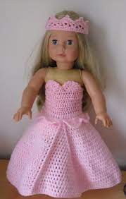 Remember 🙂 to be featured in the photo collage i need your permission to share your photos! Crochet Pattern For Princess Dress And Crown For 18 Inch Doll American Girl Crochet Crochet Doll Clothes American Doll Clothes